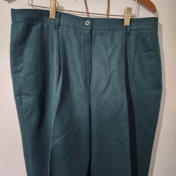 Vintage Sag Harbor Green Wool Trouser Pants - Picture 5 of 7